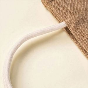 High Quality Custom Printed Logo Burlap Jute Tote <b>Bags</b> <b>Large</b> Capacity Reusable Waterproof for <b>Beach</b> and Shopping - Product Image 5