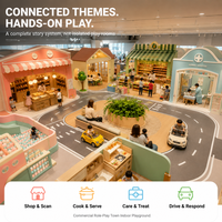 Équipement de jeu intérieur en plastique pour enfants, thème crème glacée, certifié CE, personnalisable, conception clé en main pour projets de centres commerciaux