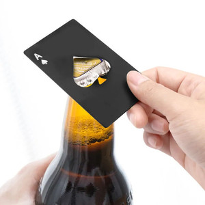 Custom Credit Card <b>Bottle</b> <b>Opener</b> Eco-Friendly Stainless Steel Playing Card-Shaped <b>Bottle</b> <b>Opener</b> Blank Design for Customization - Product Image 4