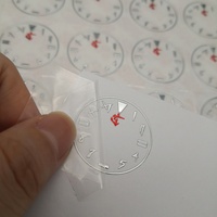 Autocollant métallique adhésif de luxe personnalisé en or pour cadrans de montres, logo 3D, décalcomanies imperméables, autocollant en relief doré