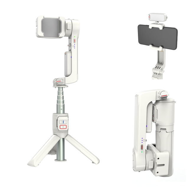 Factory Price Anti Shaking Single Axis Gimbal Stabilizers Extension Rod Wireless Remote Handheld Gimbal With Led Light Sport