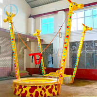 Équipement de bungee pour parc d'attractions, événements de carnaval en plein air, bungee girafe pour 1 personne avec lumières LED pour enfants et adultes en promotion