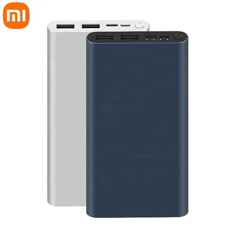 New Original Upgrade Ultra-thin 10000mAh Dual USB Port 18W Quick Charge Portable Powerbank Mi Xiaomi Power Bank 3
