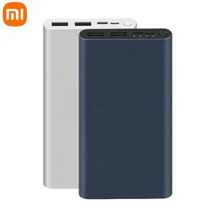 새로운 원래 업그레이드 초박형 10000mAh 듀얼 USB 포트 18W 빠른 충전 휴대용 Powerbank Mi Xiaomi 전원 은행 3