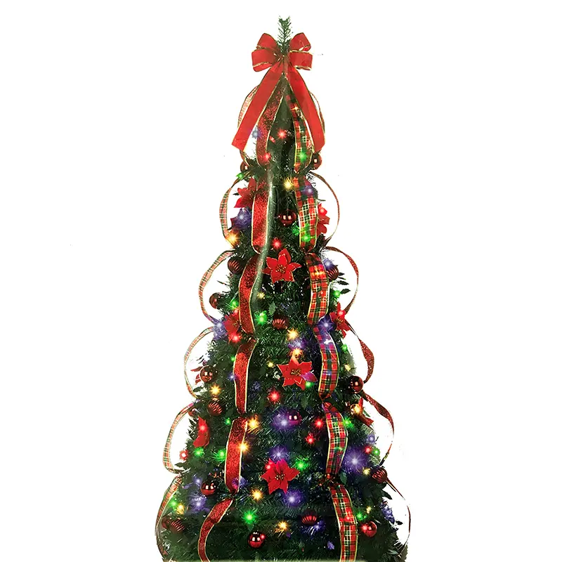 2023 Home Idea New Product 3 ft to 10 ft Pop Up Collapsible Artificial Pre-lit Christmas Tree