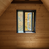 Ventanas Suspendidas de Aluminio de Alta Calidad con Aislamiento Acústico y Térmico, con Herrajes de Seguridad para Entrada Exterior y Baño