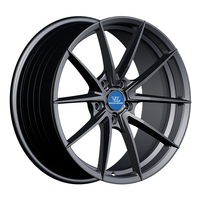 VLF03 Cina Pasokan Disesuaikan Ukuran Aluminium Paduan Roda Mobil Rims 18 Inc 73.1CB 5X114.3 Matt Aliran Hitam Membentuk Roda Mobil