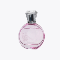100ml Rose Cristal Parfum Bouteille En Verre pour Femmes Élégant Cylindre Forme Pompe Pulvérisateur Élégant Conception Spéciale Sérigraphie