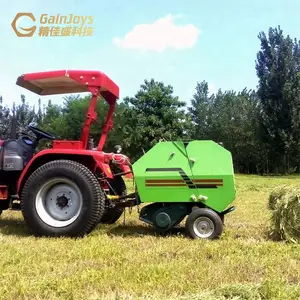 Gainjoys Automatische Hooi Natte Biomassa Stro Wikkel Mini Maïs Kuilvoer Ronde Balenpers Prijs Voor Verkoop