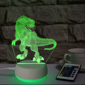 Wholesale Animal 3D Night Light Creative Electric Illusion 3d <strong>Lamp</strong> LED 7 Color Changing USB <strong>Touch</strong> Desk <strong>Lamp</strong> for Kid Gift - Product Image 1