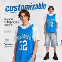 Camiseta de Baloncesto Personalizada para Hombre, Manga Corta, 100% Algodón, Impresión Digital, Nombre, Número y Logotipo Personalizados, Cuello Redondo, Corte Holgado