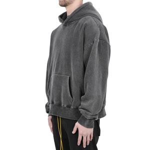 Sudadera con capucha oversize de algodón 100% pesado, estilo vintage lavado a la nieve, de fabricante chino de ropa urbana, superventas. - Product Image 5