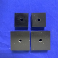 Base élégante de présentoir de pierre de marbre noir solide pour la vitrine 60x60x30mm