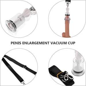 ชุดฝึกขยายขนาดอวัยวะเพศชาย 3 in 1 พร้อมปลอกซิลิโคน ปั๊ม และสายรัดคอและขา สำหรับเพิ่มขนาดและช่วยให้แข็งตัว - Product Image 4