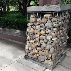 Panier en gabion soudé à gros maillage, galvanisé, pour murs en <span class=keywords><strong>pierre</strong></span>, cage en maille, panier en fil de fer pour jardin, clôture pour aménagement paysager extérieur - Product Image 6