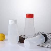 Vente en gros 330ml Bouteille à presser en plastique PE sans BPA Remplissage à chaud Ketchup Chill Miel Autres sauces Condiments