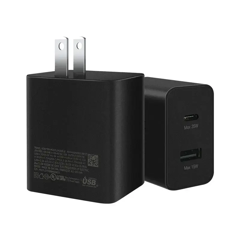 デュアルポートPD35wおよび15w超高速充電器USB-C携帯電話アダプターSamsungS22s21電源アダプター用タイプCトラベルチャージャー