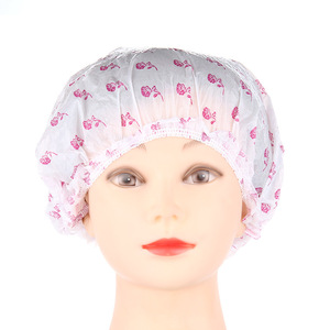 Gorro de ducha con estampado floral, extra grande, para tratamiento y teñido del cabello, uso doméstico, cuidado de la piel, lavado facial - Product Image 1