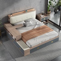 Top Ranking Multifunktion ale Melamin Schlafzimmer möbel Set Holz King Queen Size Bett für Hotel Home Apartment