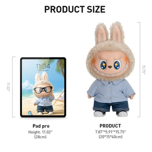 Bambola grande 40cm Pop Mart i mostri Labubu Flip con Me giocattolo da collezione bambole di peluche in vinile regalo decorazione per <span class=keywords><strong>la</strong></span> casa - Product Image 4