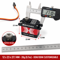 Servomoteur numérique sans noyau XQ-POWER XQ-S2010D 7KG pour avion RC, engrenages en acier inoxydable, étanche, 8.4V, pour hélicoptère RC OEM