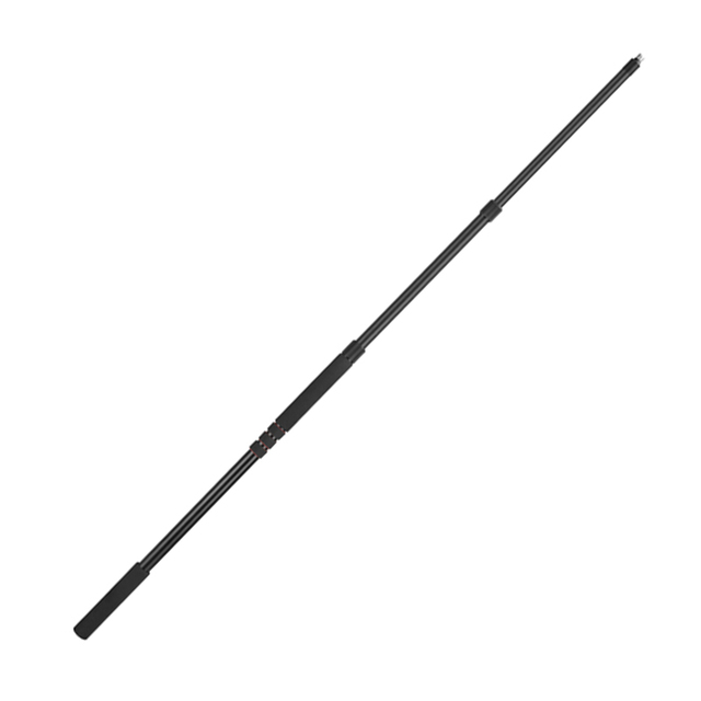 Professional 2.5m Extendable Telescopic Aluminum Alloy 3-Tube Microphone Arm Stand Handheld Boom Pole for Studio & Interview