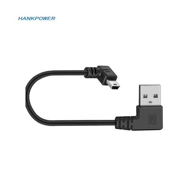 90 Degree Right Angle USB 2.0 a Male to Mini B Male Data Charging Cable USB Support Customize Order