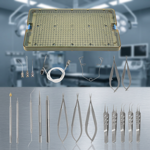 Juego de 21 Instrumentos Quirúrgicos Manuales de Acero Inoxidable para Cataratas, Herramientas de Microcirugía Oftálmica, Bandeja de Esterilización, Uso Hospitalario - Product Image 4