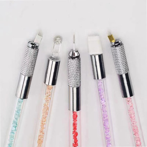 Pluma de Microblading de Doble Punta con Mango Negro y Porta Agujas Reutilizable para Kits de Tatuaje Microshade PMU - Product Image 6