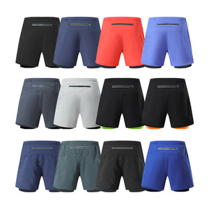 Shorts de sport pour hommes, course à pied, marathon, athlétisme, coupe ample, trois-quarts, séchage rapide, doublure double couche, shorts de fitness - Product Image 5