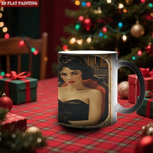 <b>Reusable</b> Eco Friendly Magic Mug Frosted Black 11oz Ceramic Heat Sensitive Tea <b>Cup</b> - Product Image 2