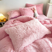 Parures de couette ultra douces en fausse fourrure shaggy pour l'hiver – Literie de luxe en peluche moelleuse pour la vente en gros