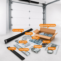 Panneau de porte de garage isolé en acier blanc, panneau surélevé, rainuré et langueté, taille personnalisée, certifié CE, vente en gros