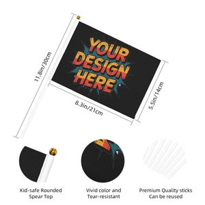 <span class=keywords><strong>Bandiere</strong></span> Promozionali Personalizzate JX con Logo, <span class=keywords><strong>Bandiere</strong></span> da Sventolare a Mano con Asta in Plastica, Mini <span class=keywords><strong>Bandiere</strong></span> per Pubblicità - Product Image 3