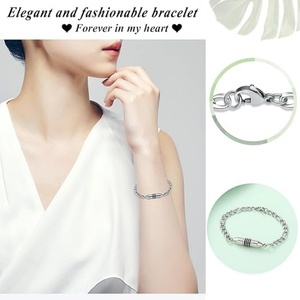 Bracciale Urna Commemorativa <span class=keywords><strong>per</strong></span> Animali Domestici in Acciaio Inossidabile, Cilindro Portaceneri <span class=keywords><strong>per</strong></span> Gatti e <span class=keywords><strong>Cani</strong></span> - Product Image 6