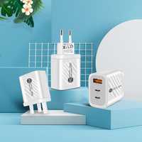 Chargeur mural USB 20W PD QC3.0, adaptateur de charge rapide double USB C pour téléphone portable