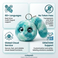 Mini Peluche Azul Ocean Mist, Juguete Inteligente con Control por Aplicación ChatGPT, Robot Educativo Interactivo con IA, Novedad 2026