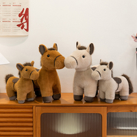 Jouets en peluche de cheval réalistes et doux, souvenirs d'exposition annuelle personnalisés, cadeaux clients, adorables jouets en peluche d'animaux de ferme, chevaux