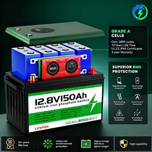 FengMing 12.8V 100Ah LiFePO4 배터리 팩 딥 사이클 리튬 배터리 (골프 카트, RV, 태양광, 가정용 에너지 저장용) - Product Image 3