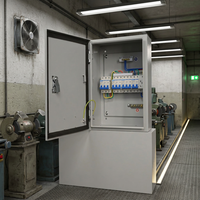 Tableau de commande électrique métallique personnalisé avec interrupteur de transfert automatique double alimentation, armoire de distribution d'alimentation principale