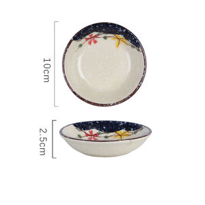 Plat à épices en céramique japonais fait à la main écologique Style Vintage Apéritif Tapas Assiettes Sauce soja Plat Style Vintage Japonais - Product Image 6