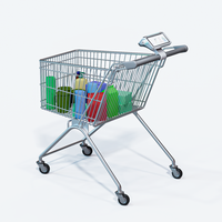 Terminal de point de vente intelligent tout-en-un pour chariot de courses, avec NFC, Bluetooth, USB, lecture de codes QR, Wi-Fi, pour supermarché, scanner de vérification des prix Windows
