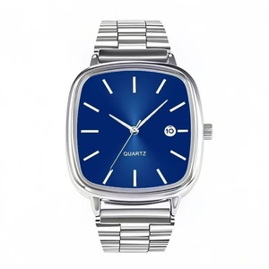 Montre minimaliste carrée en or avec bracelet en acier inoxydable, montre élégante pour homme et femme - Product Image 1