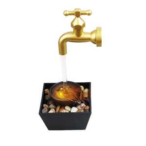 <span class=keywords><strong>Fontana</strong></span> da Tavolo Creativa a Cascata USB, Rubinetto Magico Dorato con Effetto Acqua Fluttuante Invisibile, Decorazione con Flusso d'Acqua - Product Image 6