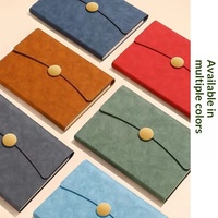 Carnet A5 à trois volets en similicuir, cousu à la main, coffret cadeau, bloc-notes de style professionnel pour réunions de bureau, souvenirs d'entreprise