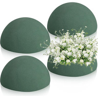 Mousse Florale Sèche Verte Hémisphérique en Bloc Sphérique pour Arrangement de Fleurs Artificielles, Plantes et Bouquets, Décoration Maison