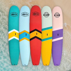 Manufacture Customized Color Soft Top <b>Surfing</b> Board With Plastic Fins EPS Core Water Sports <b>Surfing</b> Gear Soft Top Long Board Man - Product Image 5