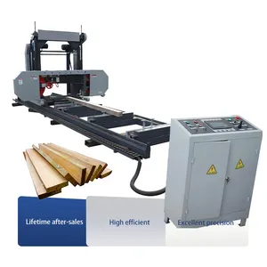 Computerized Automatic Cutting Diesel Electric Log Horizontal Band Sawmill Machine Wood Cutting