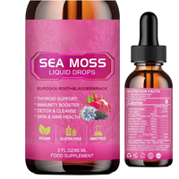 Suplemen Diet Cairan Sea Moss 60ml Label Pribadi Khusus, Multi-Bahan, Mendukung Kekebalan Tubuh, Kesehatan Kulit & Rambut