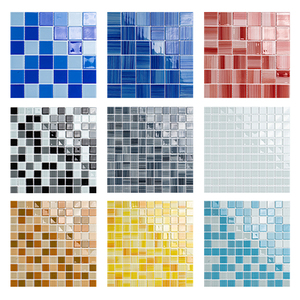 Carrelage mural brillant coloré, ignifuge, en cristal, pour cuisine, salon, piscines, mosaïque en verre - Product Image 6